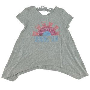 Roebuck & Co. | Girl's Sharkbite Top | Grey | Size L (14)